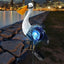 Estatuas solares pelícano metal jardín bola vidrio