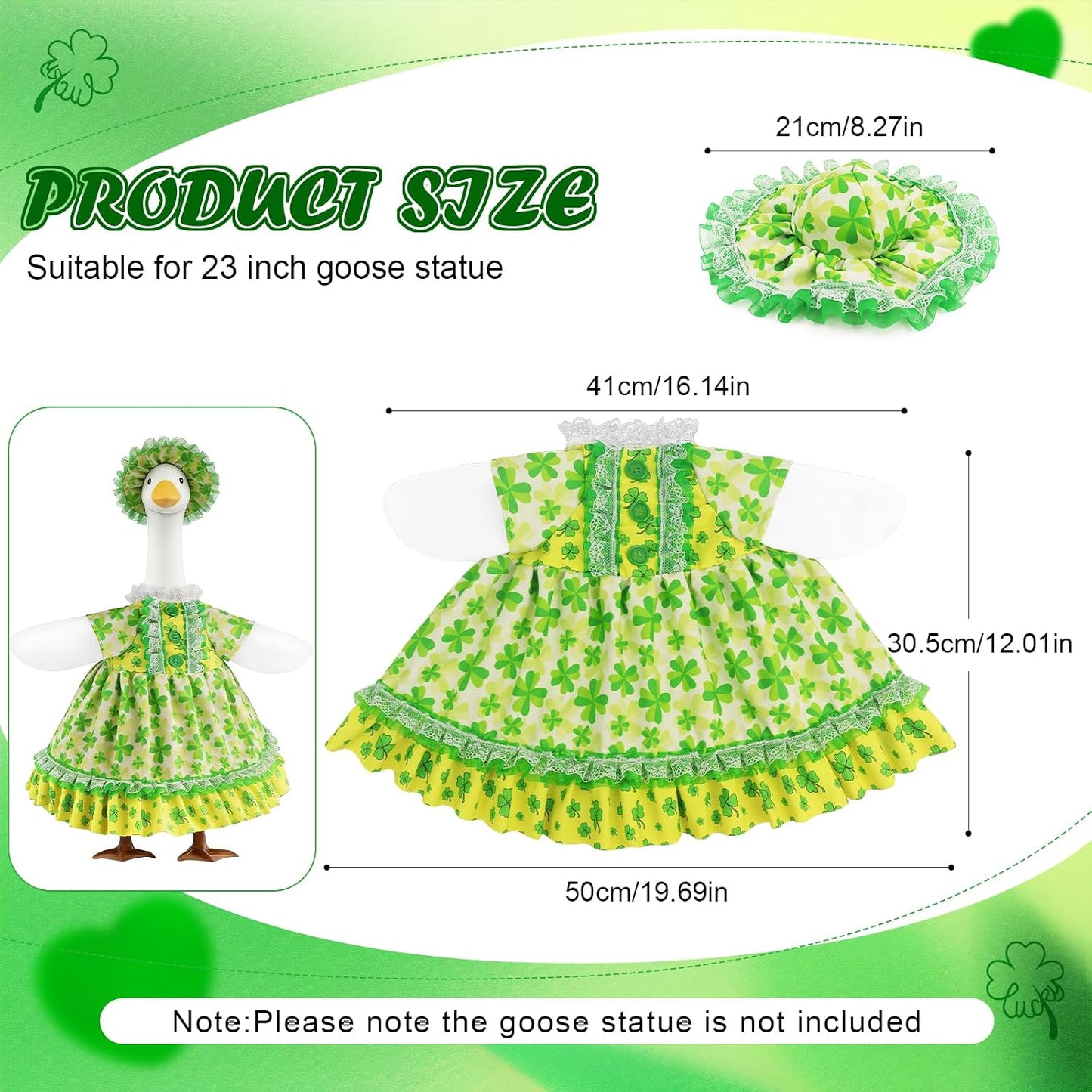 Ropa ganso 23pulg para gansos plástico y cemento jardín