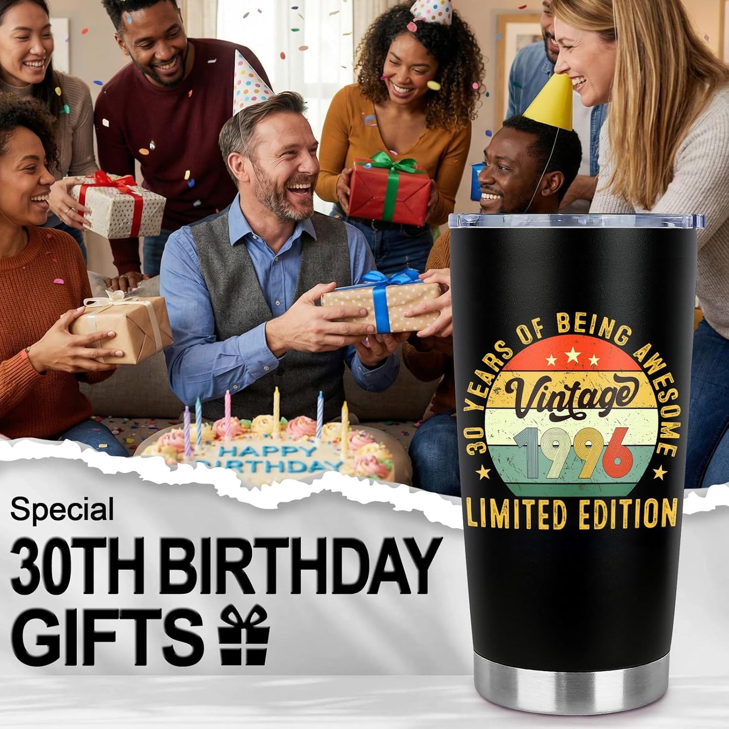 Regalos de cumpleaños número 30 para hombres y mujeres decoraciones