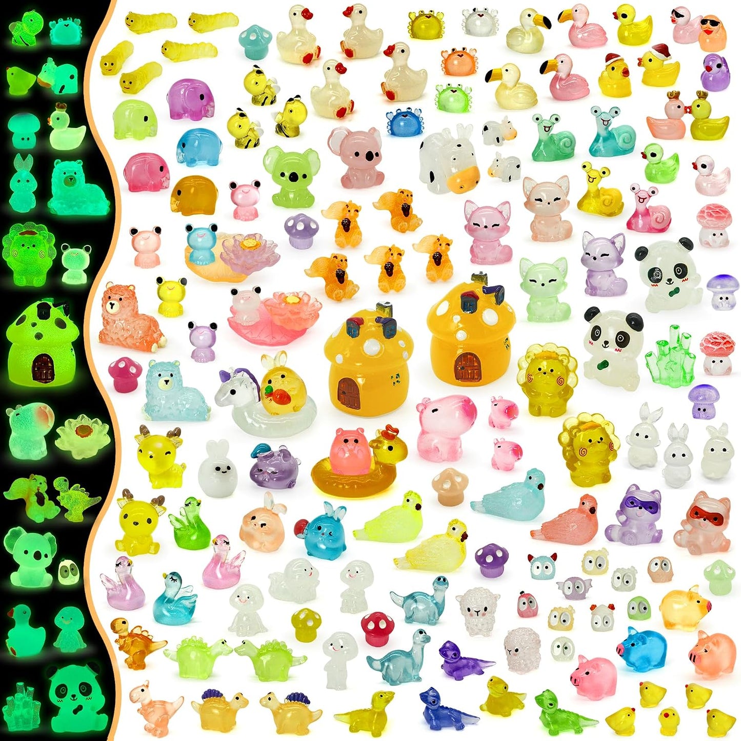 Juego 150 figuras resina luminosas 48 tipos