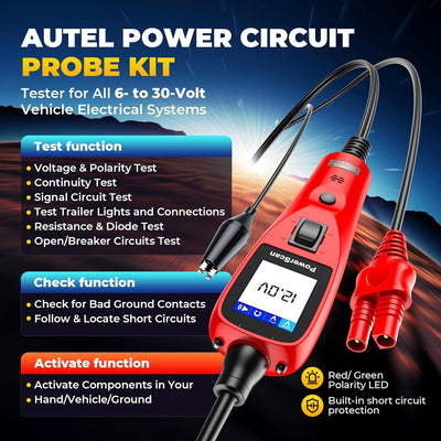 Probador circuito automotriz PS100 12-24V con linterna