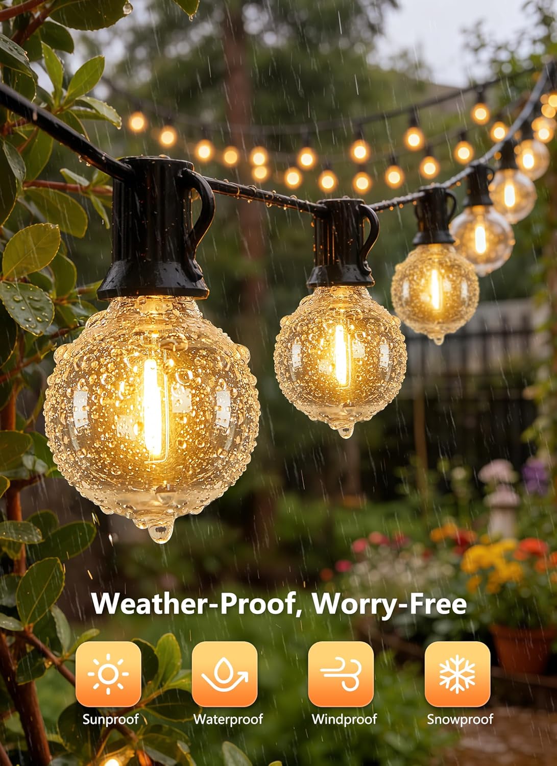 Guirnalda luces exteriores 37ft control remoto 11 LED