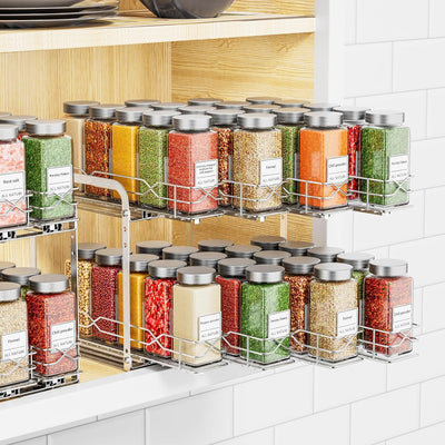 Organiz. especias para gaveta 2 niveles ajustable 4oz