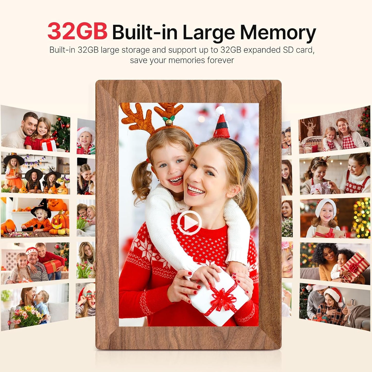 Marco fotos digital 10.1pulg WiFi tactil IPS 32GB