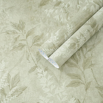 Papel tapiz autoadhesivo plantas vintage verde