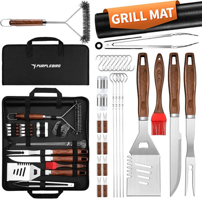 Set 31 Pzas Parrilla Acero Inox para Barbecue Camping