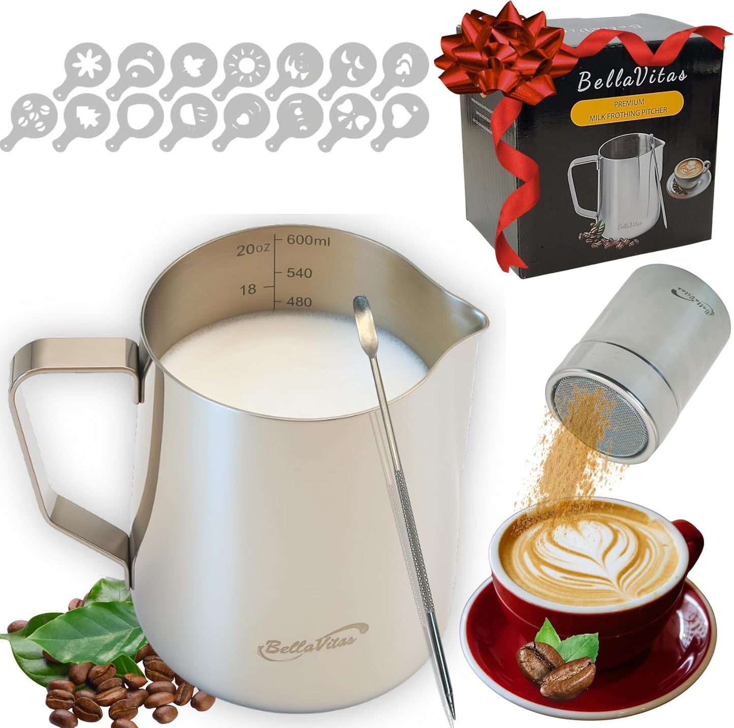 Set jarras foam 20oz taza espumadora acero inox