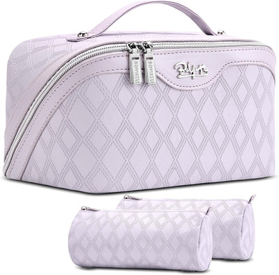 Bolsa maquillaje viaje mujer 3 Pzas cuero sintético