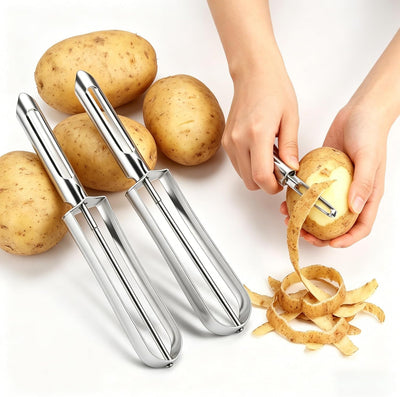 Pelador giratorio 3 pzas acero inox para papa zanahoria fruta