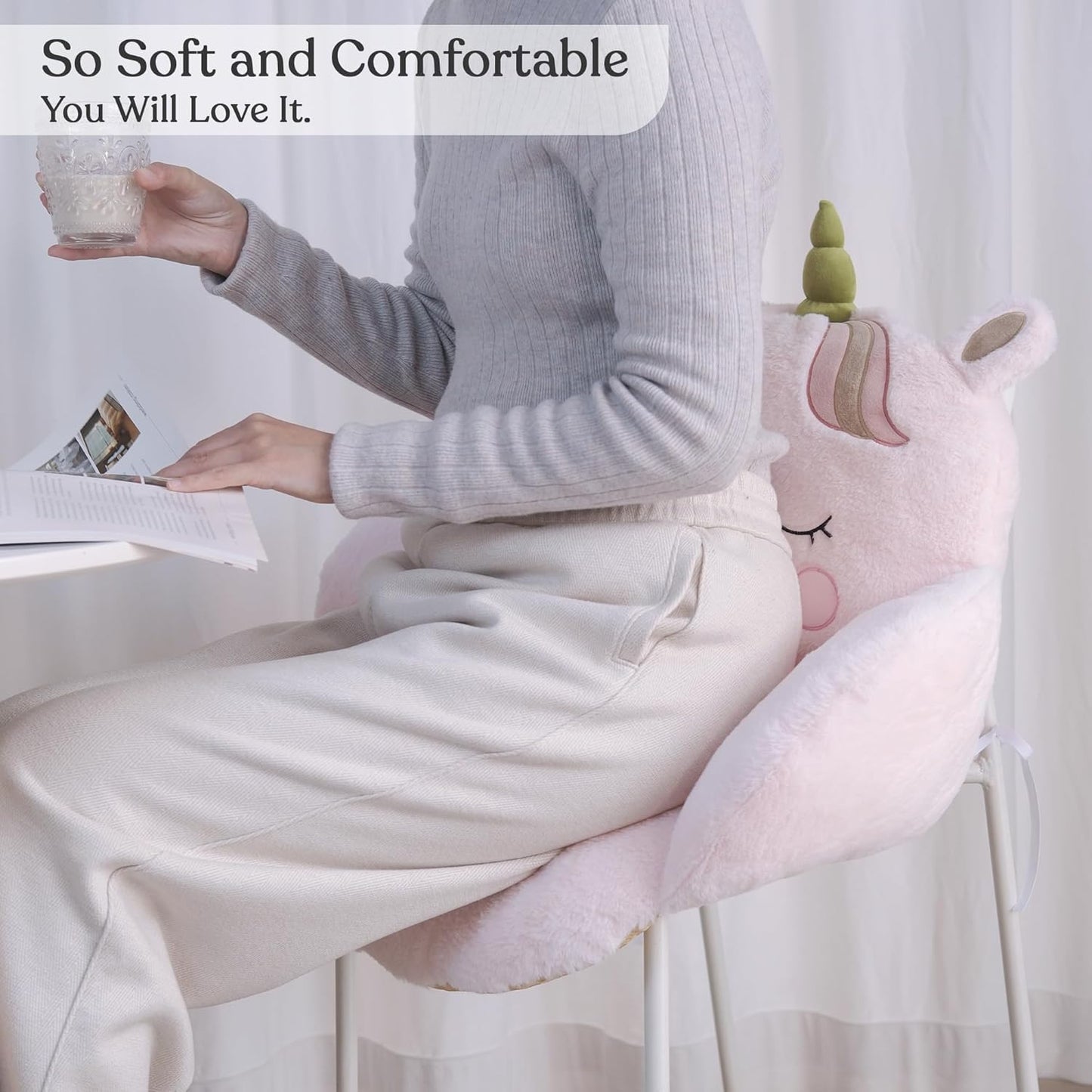 Cojín para silla de oficina y coche con forma de animal