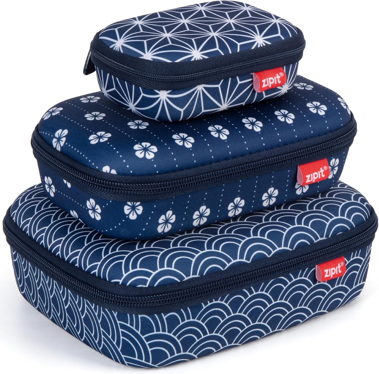 Bolsas maquillaje viaje set 3 Lg-Med-Mini cubos cremallera
