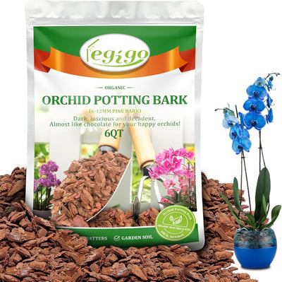 Corteza orgánica para macetas orquídea 6qt astillas pino