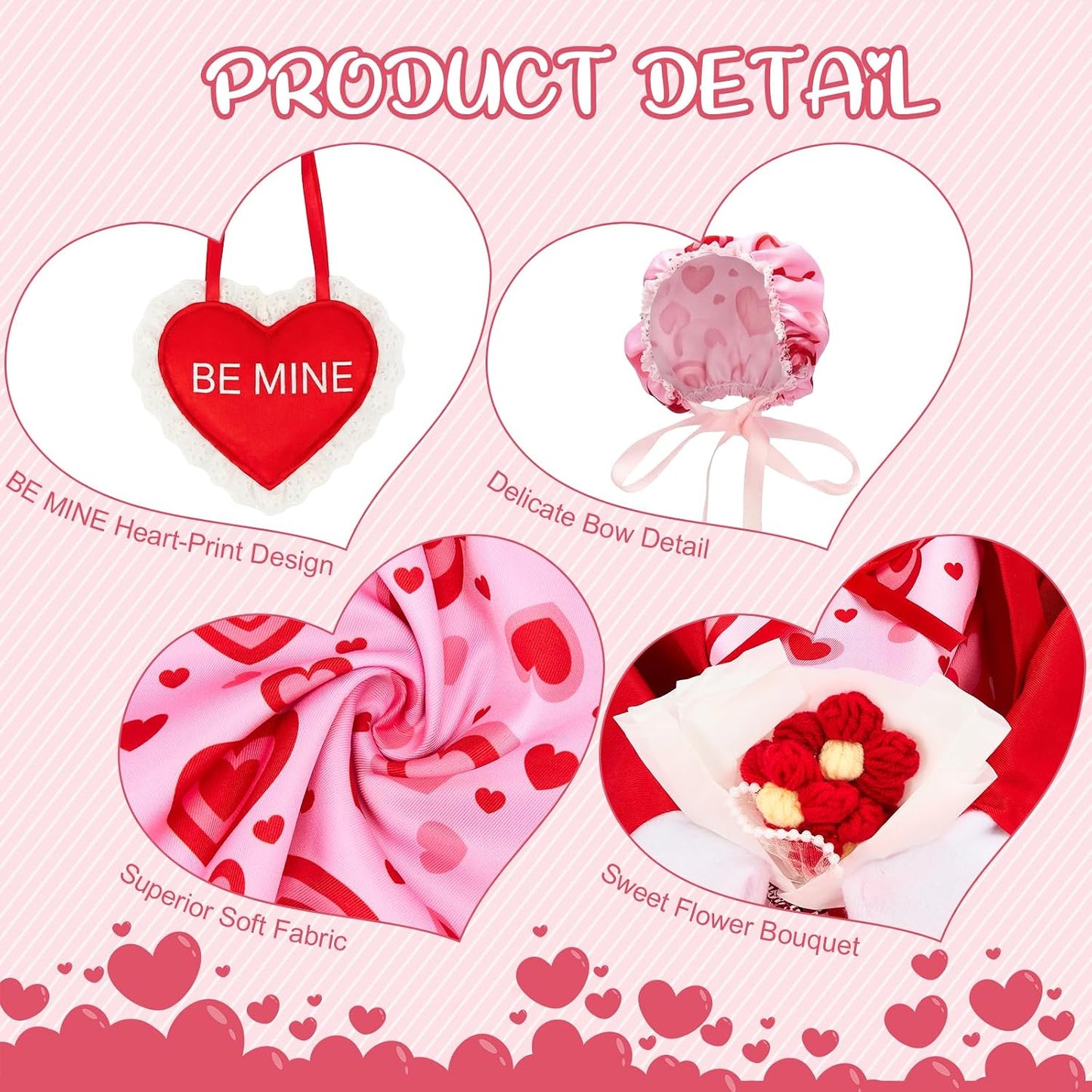 2 Trajes Ganso 23pulg San Valentín Estampado Corazón