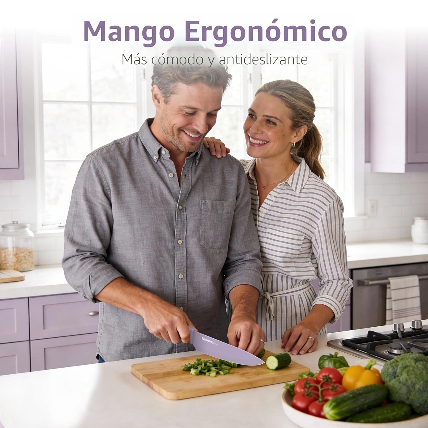 Juego de cuchillos de cocina de 13 piezas con revestimiento antioxidante