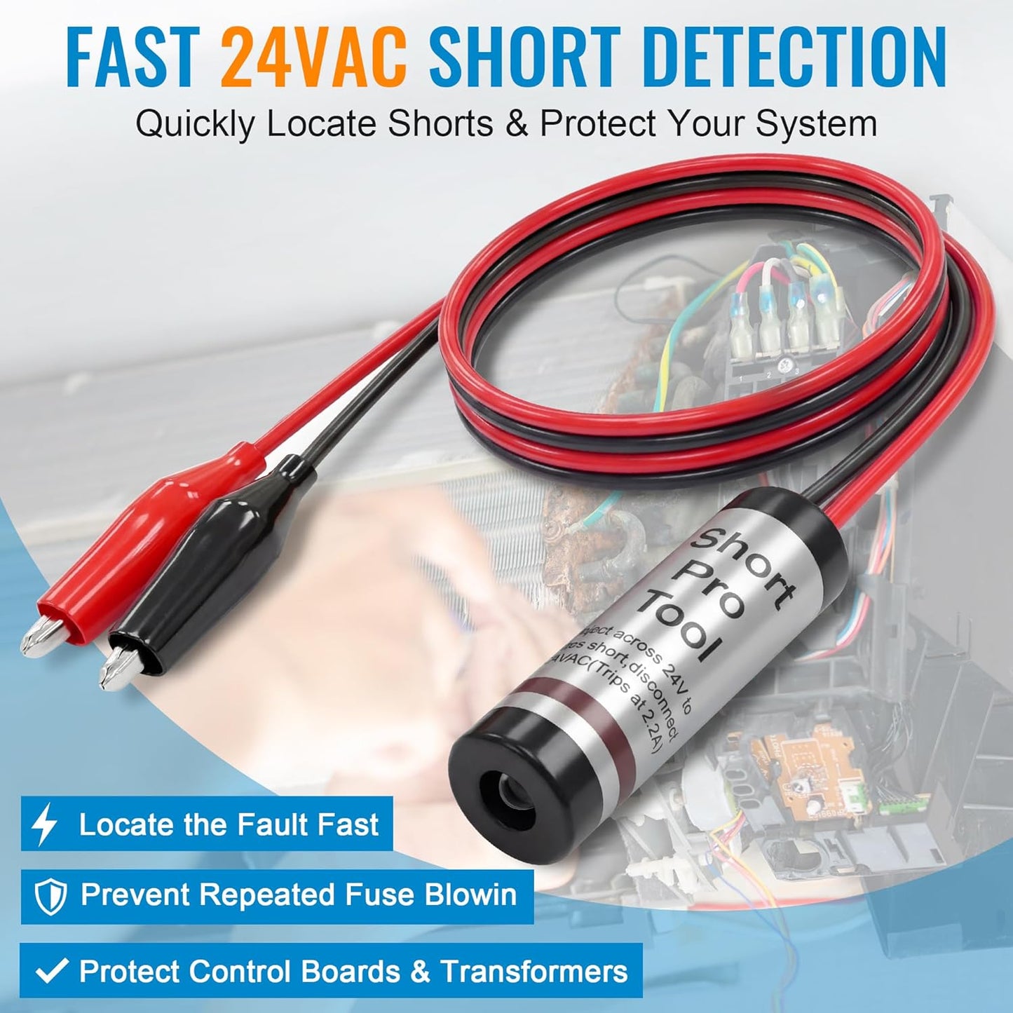 Kit buscador cortocircuitos HVAC 24VCA 12pulg