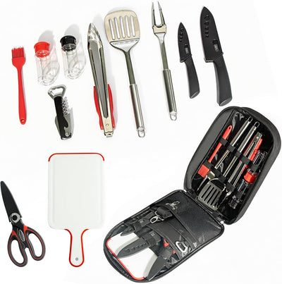 Set 12 Pzas Utensilios Cocina con Bolsa Acero Inox
