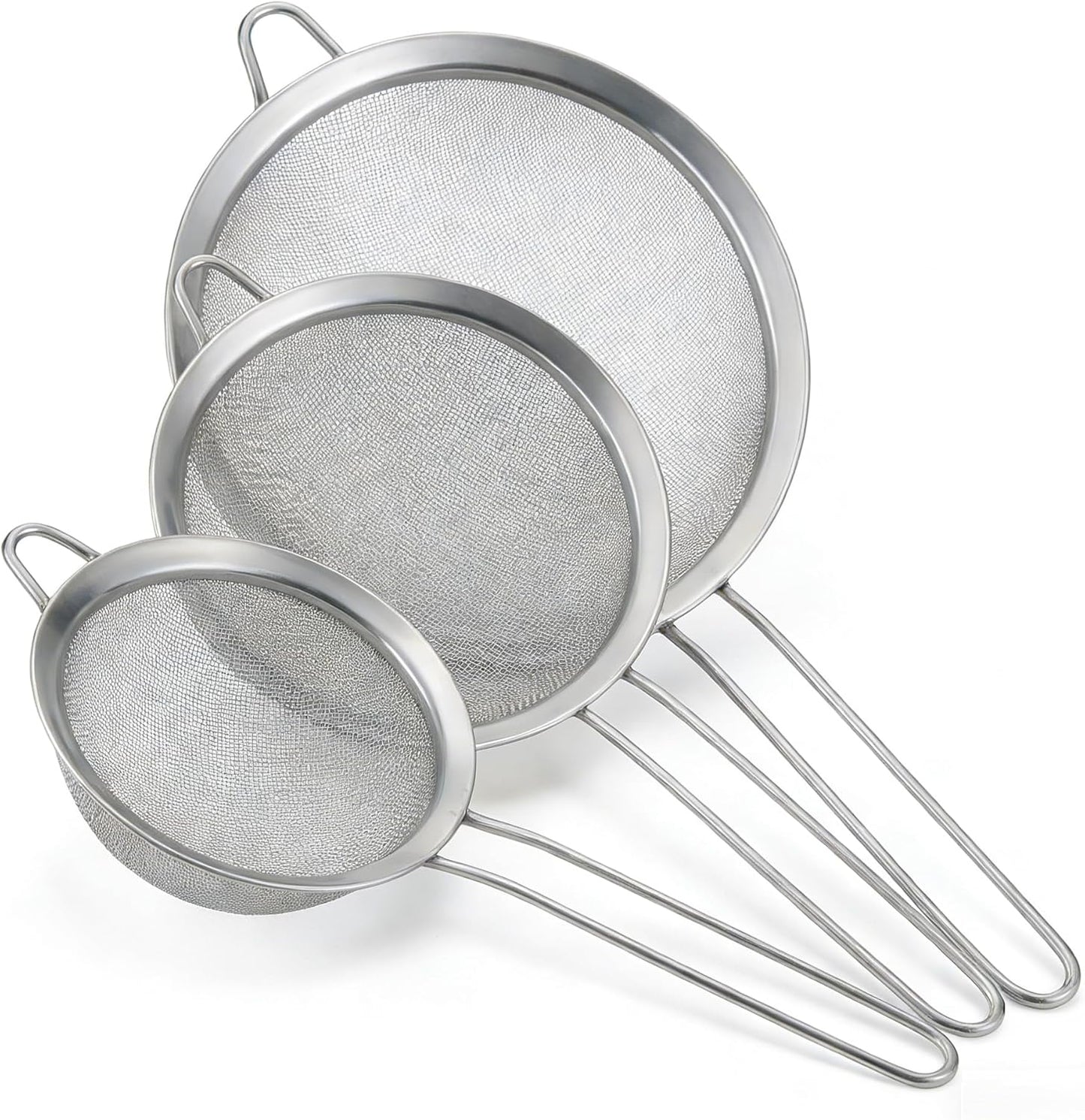 Juego de 3 coladores de acero inoxidable fina para cocina