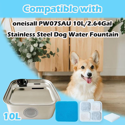 14 Filtros Repuesto Fuente Agua Perro Comp Oneisall PW07SAU