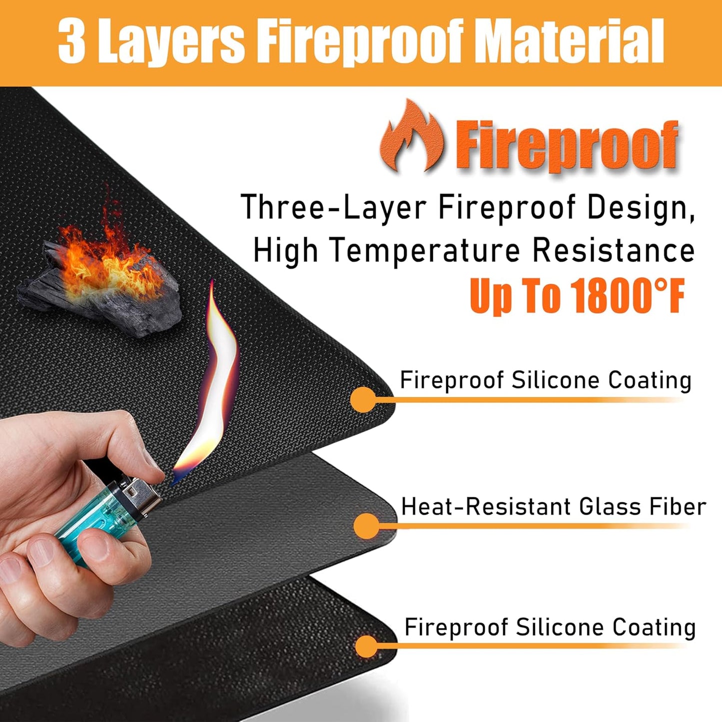 Alfombrillas hoguera compatibles Solo Stove 3 capas para parrilla