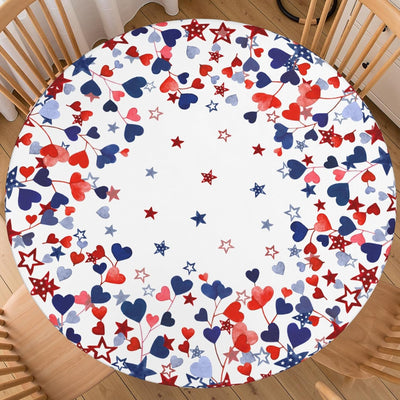 Mantel redondo ajustable estrellas patriótico 40-44pulg