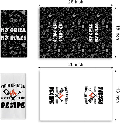 Toallas cocina BBQ 18x26 pulg decorativas para fiestas