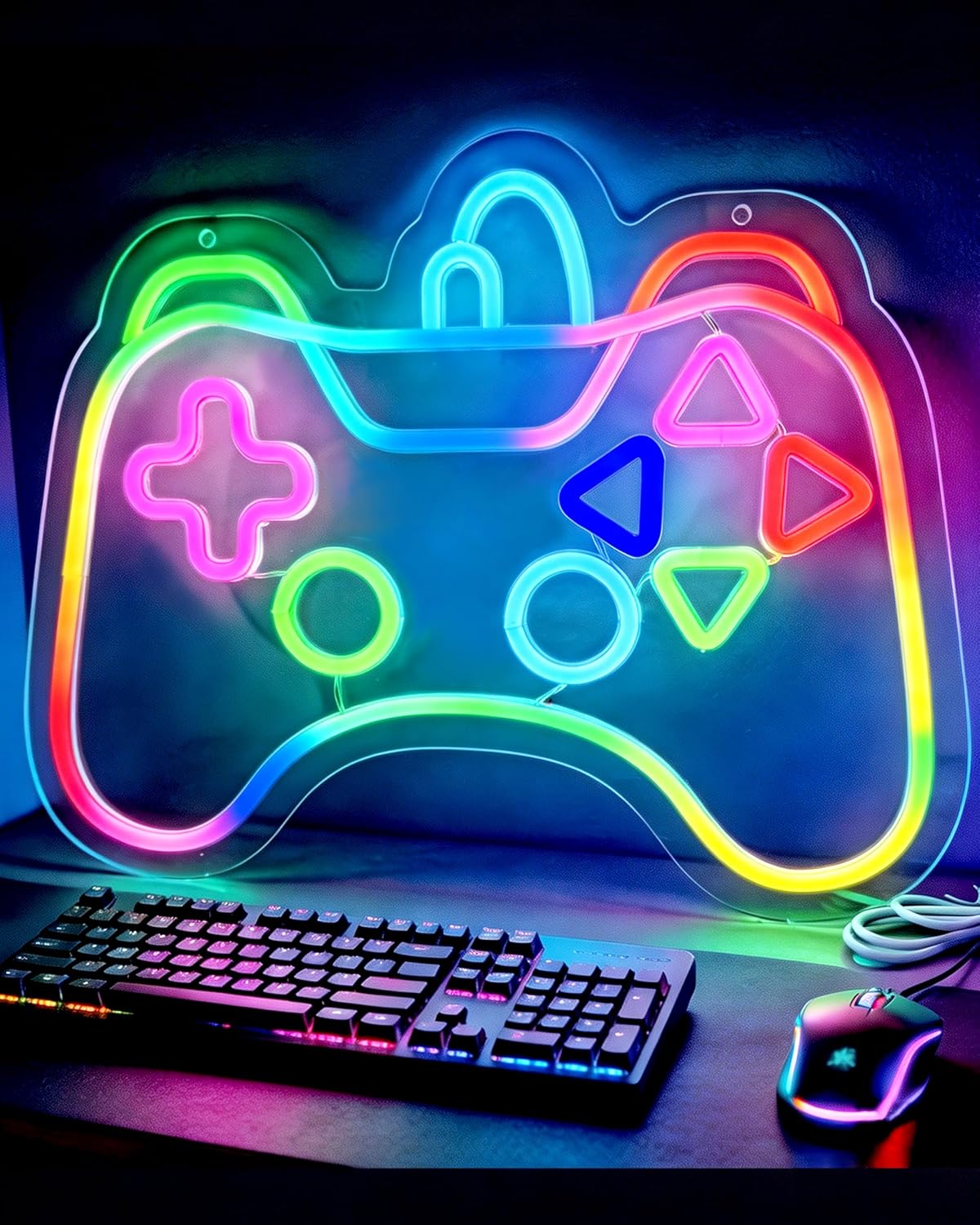 Letrero neón LED gamer USB para sala o dormitorio