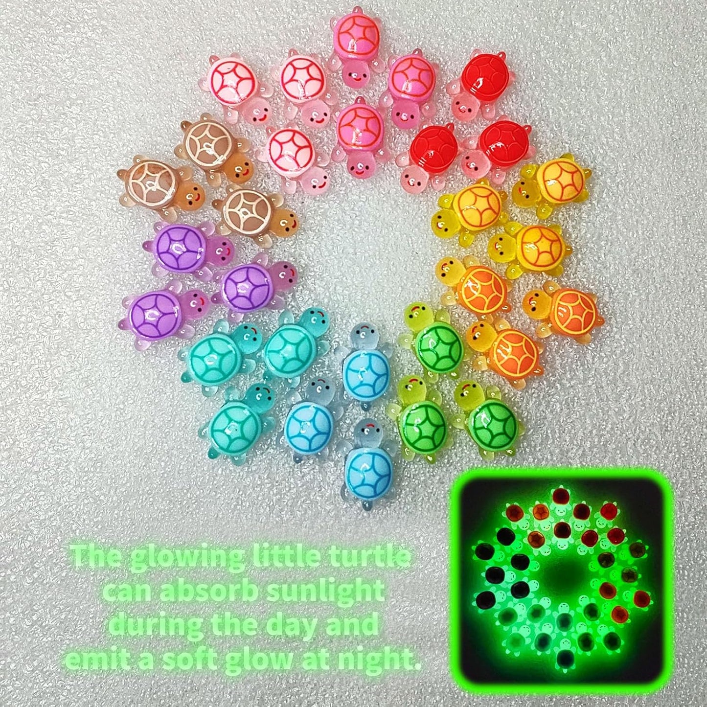 Figuras resina 3D brillan en oscuridad decoración