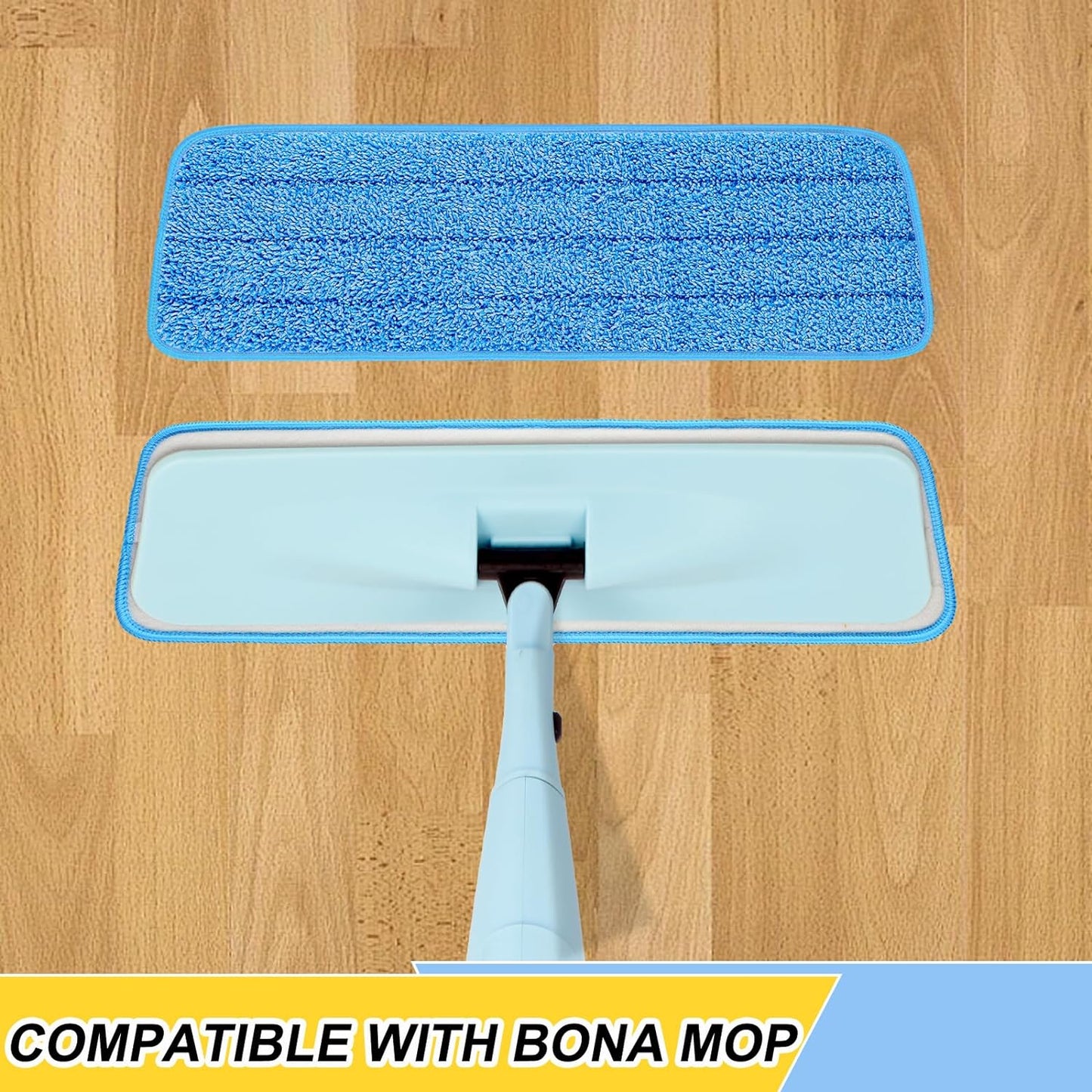 8 Pzas Almohadillas Microfibra 16.5pulg Repuesto Mopa Bona