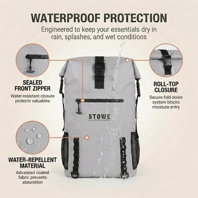 Bolsa viaje impermeable expandible para hombre mujer gris