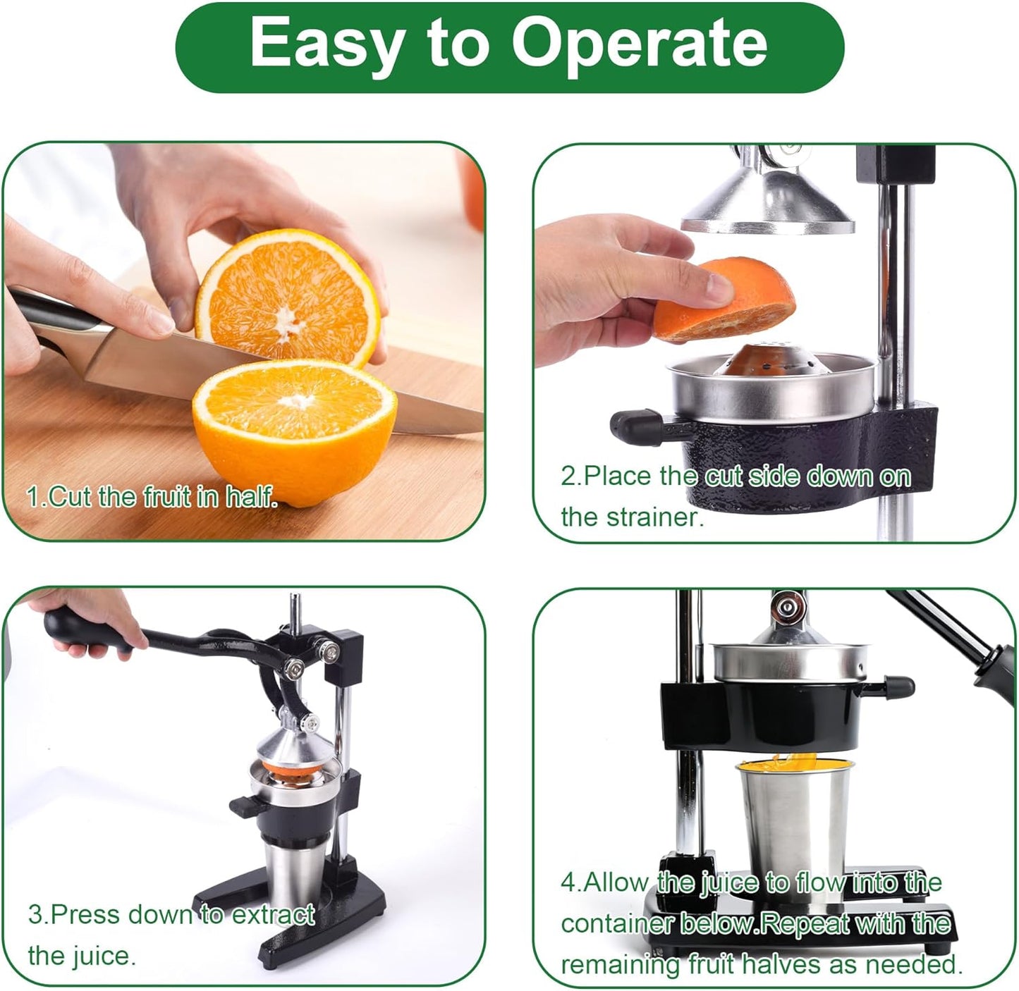 Exprimidor manual hierro fundido