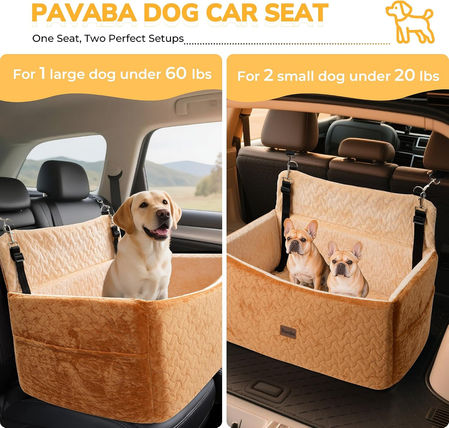 Asiento elevado perros grandes 14pulg cojín viscoelástica