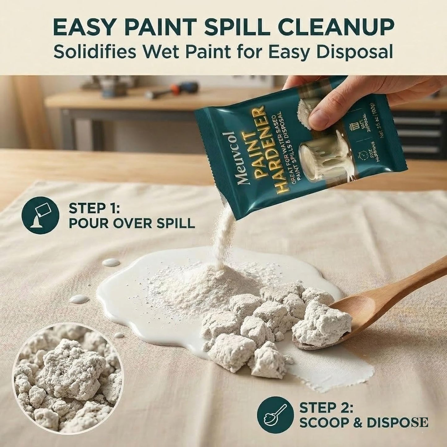 Endurecedor pintura 12 unid 3.5oz para látex y acrílica 6-8gal