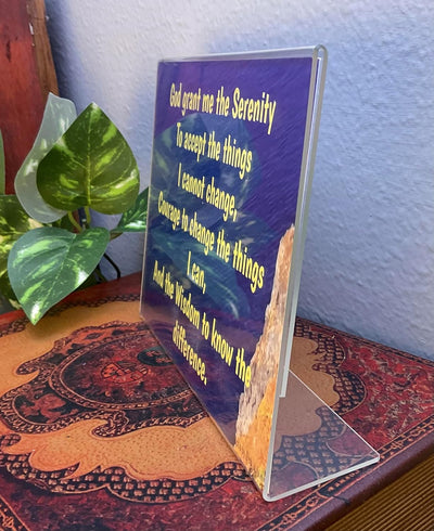 Paquete regalo imán oración serenidad placa acrílica 7x5