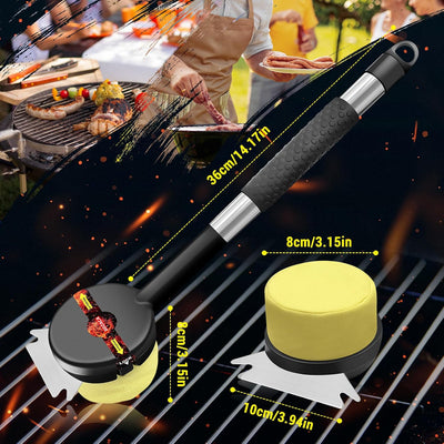 Cepillo parrilla cabezal reemplazable fibra aramida acero inox