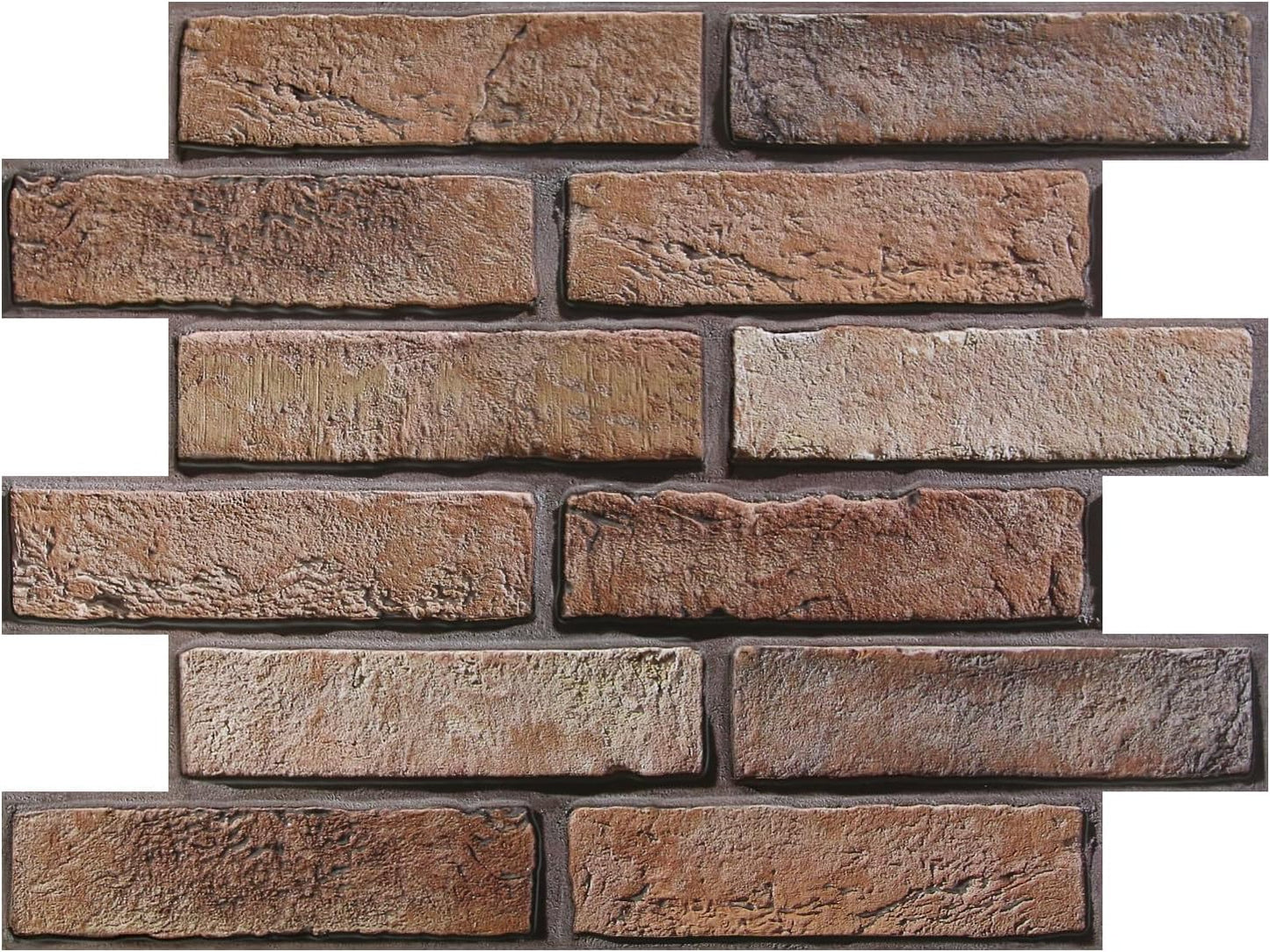Ladrillo sintético PVC 15.74x11.8pulg 10 Pzas para pared interiores
