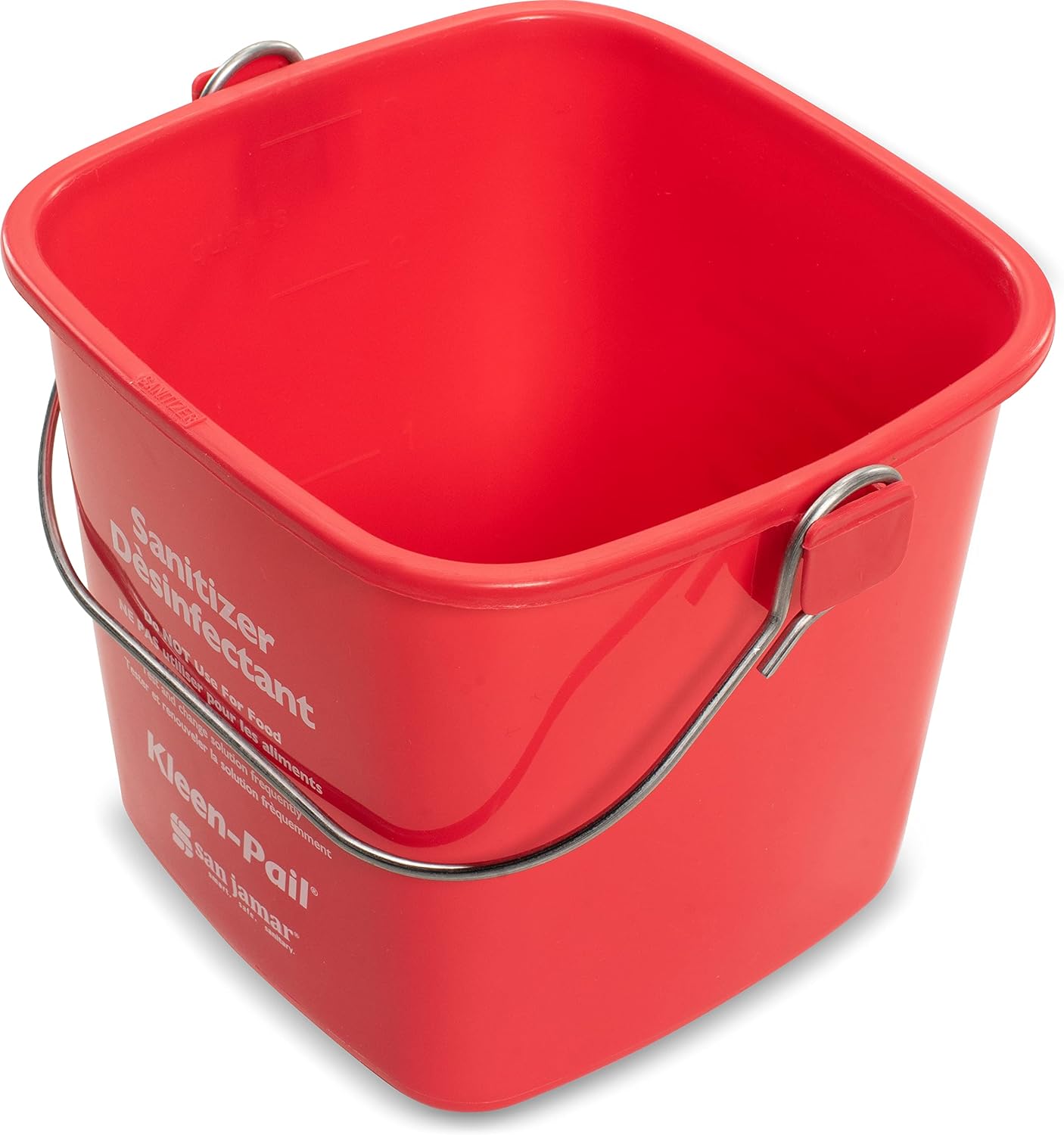Cubo limpieza plástico 3qt color rojo