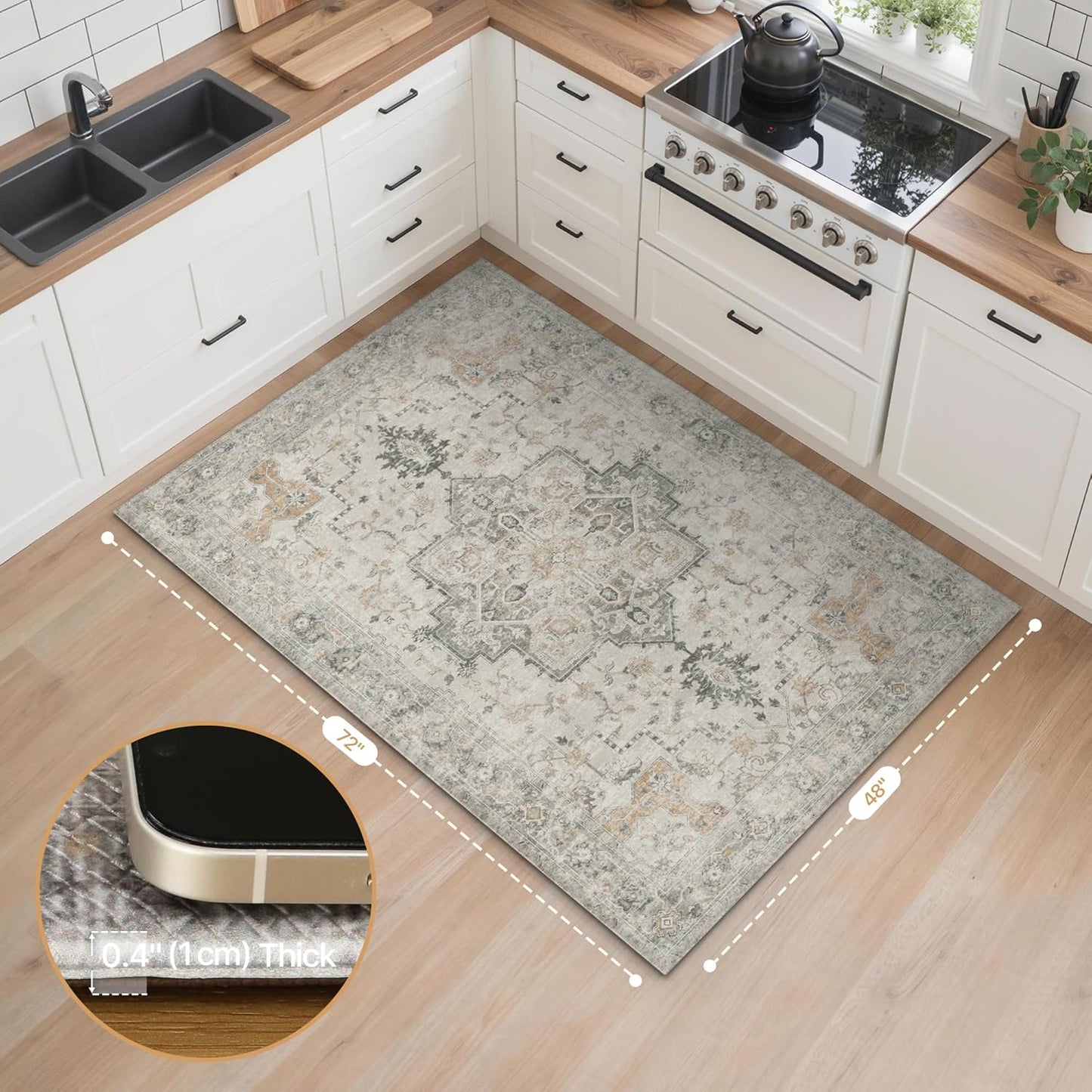 Tapete cocina lavable antifatiga 47x71pulg impermeable