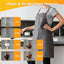 Delantal Chef Impermeable Algodón Lona Bolsillos Grandes