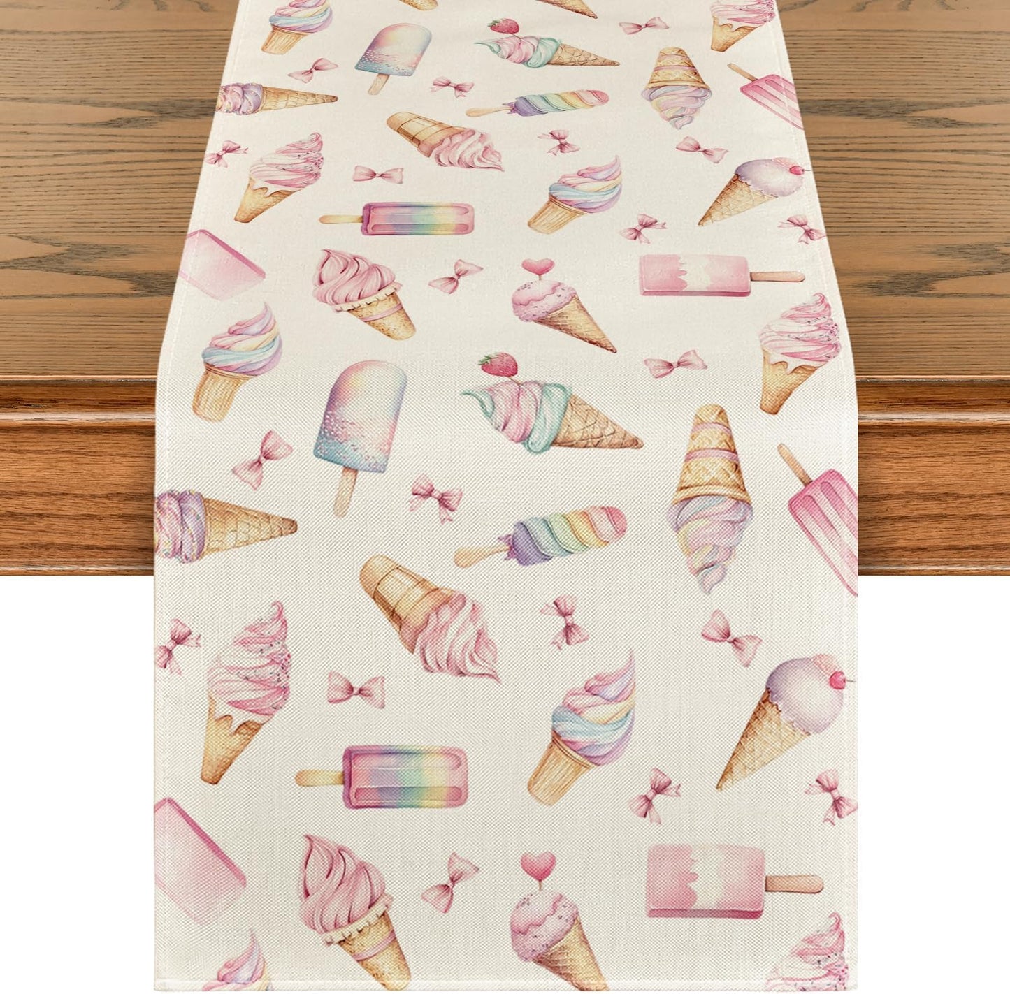Camino mesa verano lazo helado 13x72pulg decoración fiesta