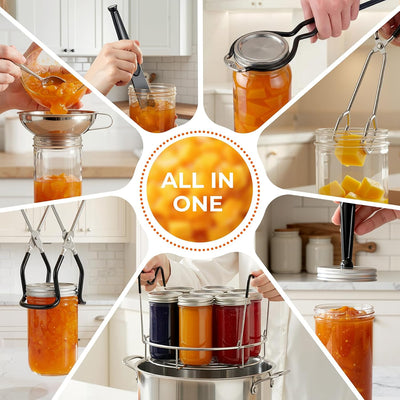 Kit inicio enlatado 21qt acero inox con soporte