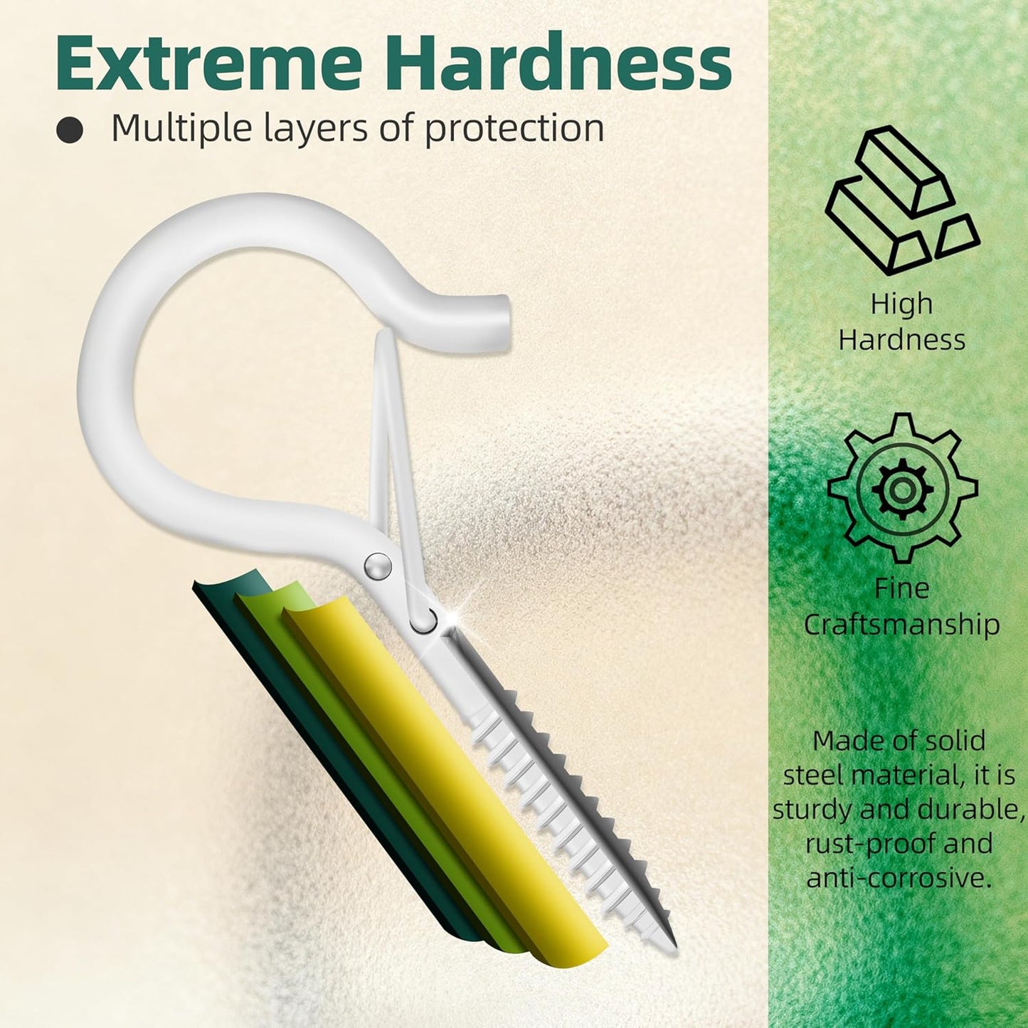 20 Ganchos Q-Hanger Con Hebilla Seguridad Para Colgar Luces