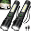 Linterna LED 99000LM recargable USB impermeable set 2