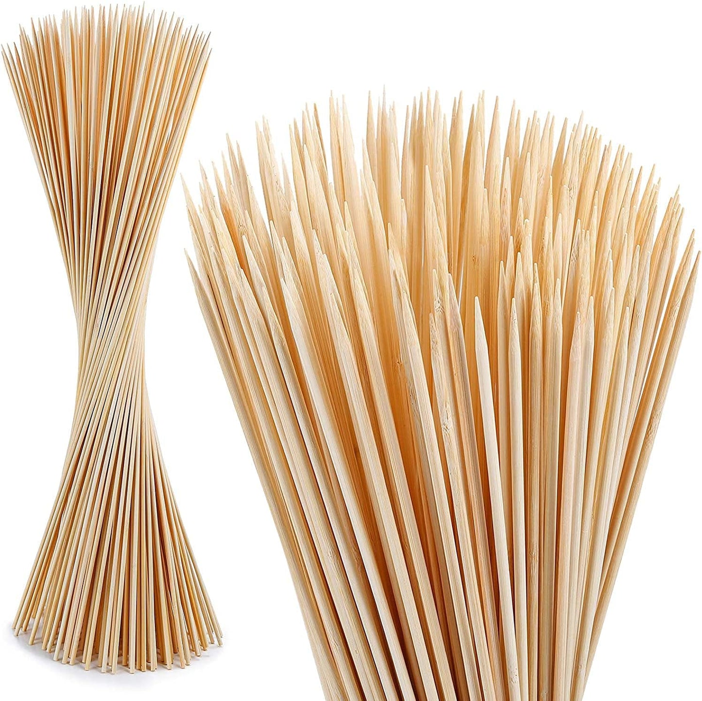 300 Palitos Bambú Asar Malvaviscos 30pulg Resistentes Hogueras