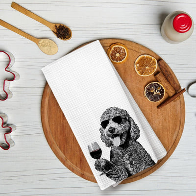 Toallas de cocina Goldendoodle para regalo de vino y decoración