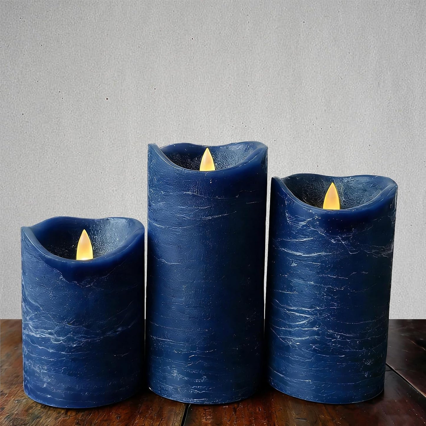 Set 3 Velas LED Temporizador Parpadeantes Decorativas