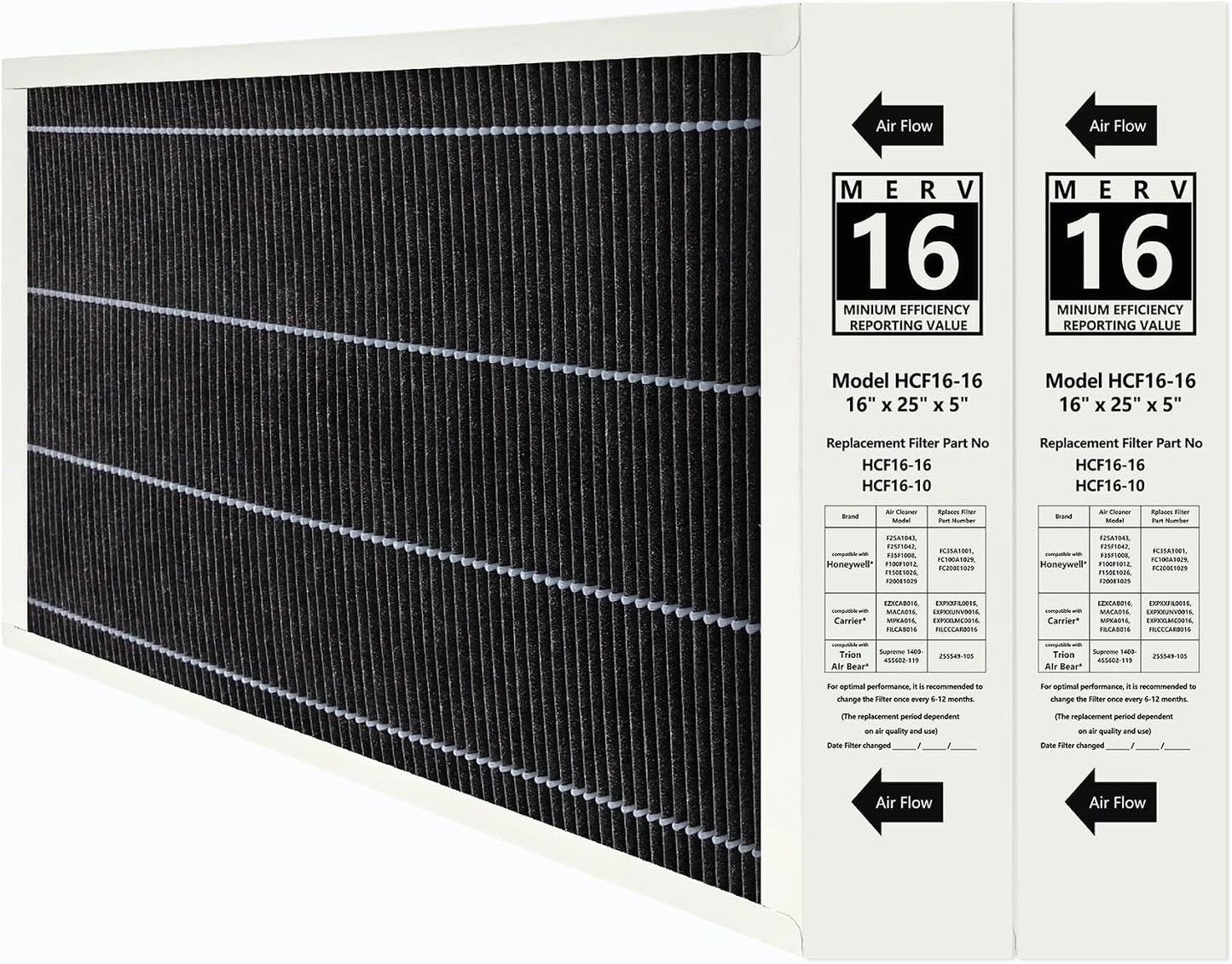 2 Filtros MERV 16 X6672 Comp Lennox HCC16-28