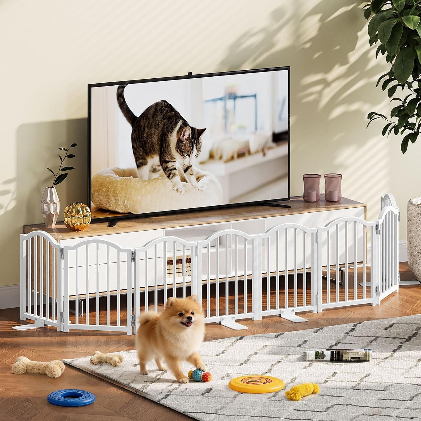 2 Puertas cortas para perros 16pulg con patas 48pulg