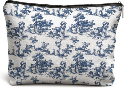 Bolsa cosméticos Dachshund azul y blanco 52 EU