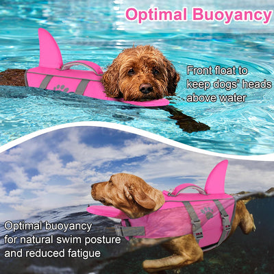 Chaleco salvavidas para perros con asa reflectante