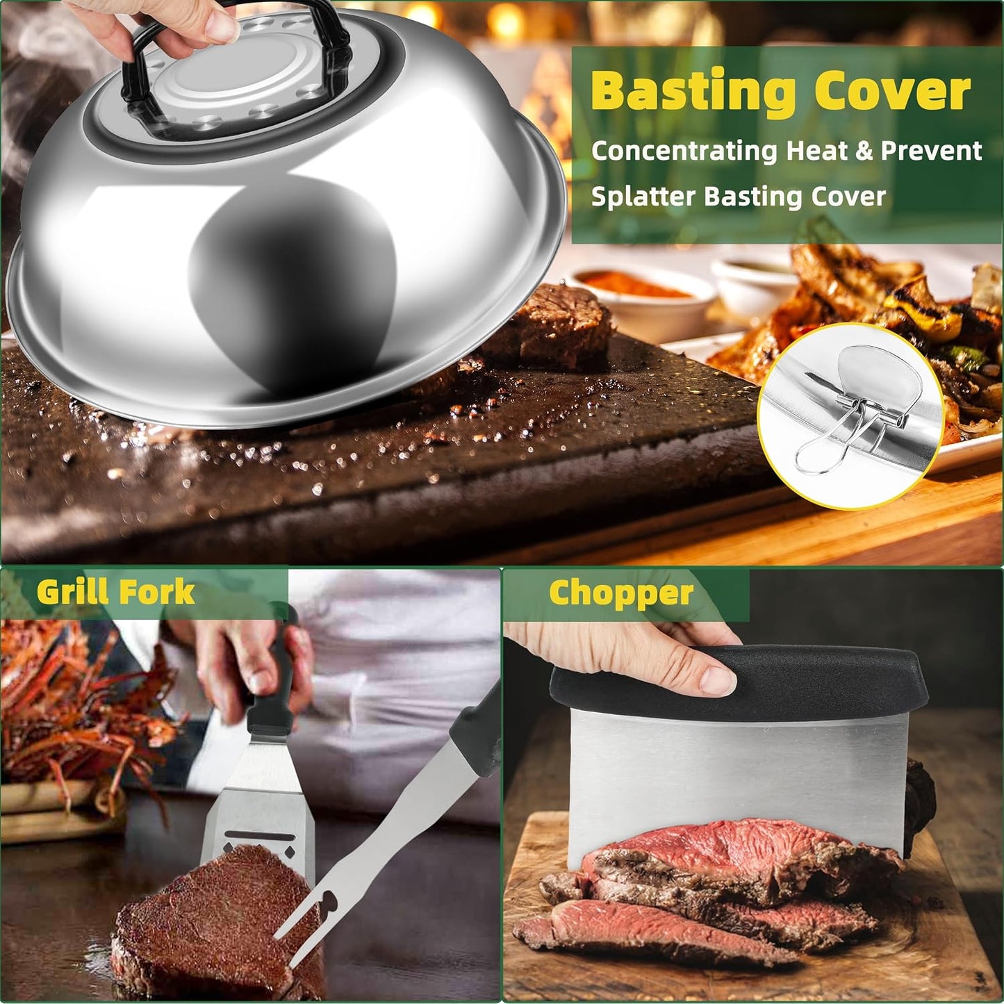 Kit 30 Pzas Accesorios Parrilla Espátulas Prensas